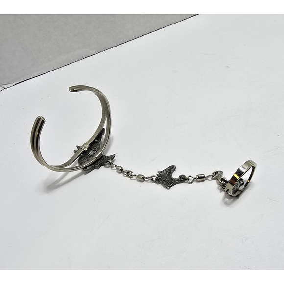 VTG Trifari Glam Black Gold Chunky Lucite Beaded Pendant Modern Boho Necklace - Picture 12 of 12